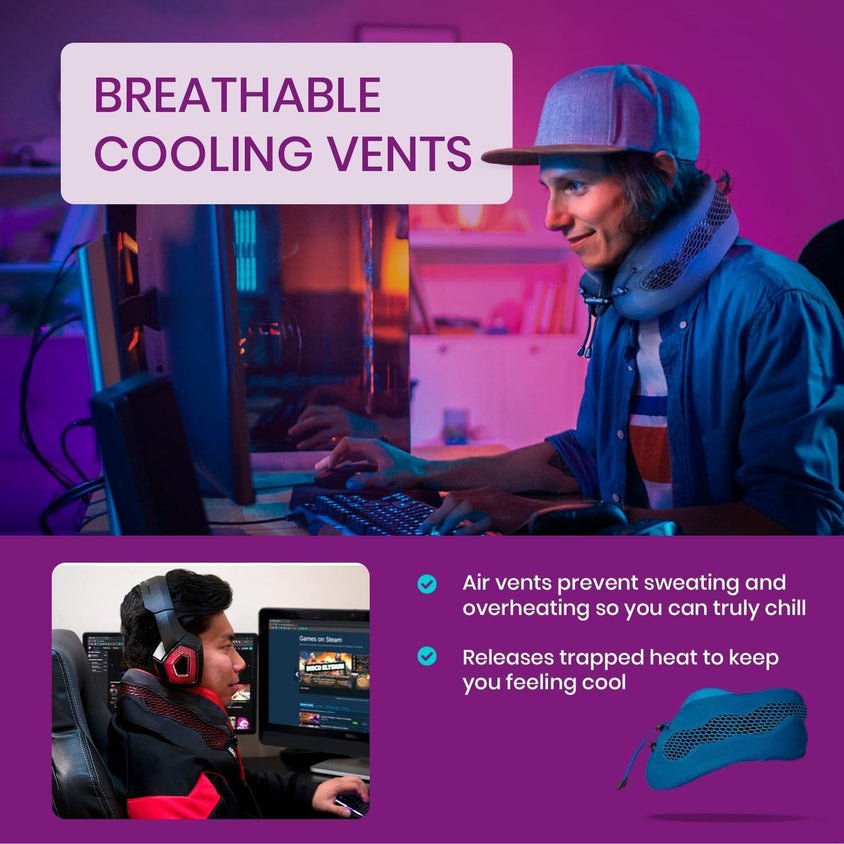 Cabeau Evolution Cool Travel Neck Pillow - Purple - Image 3