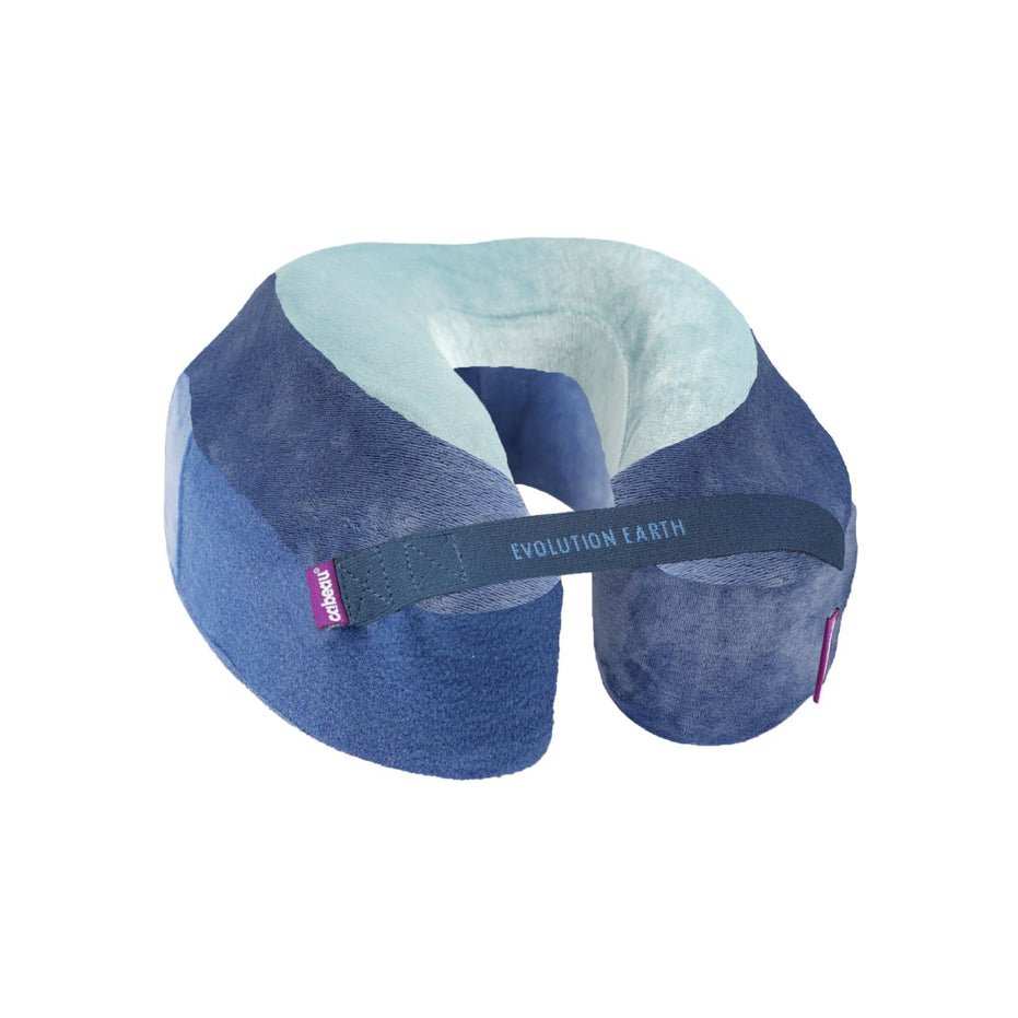 Cabeau Evolution Earth Travel Pillow - Water Blue/Light Blue