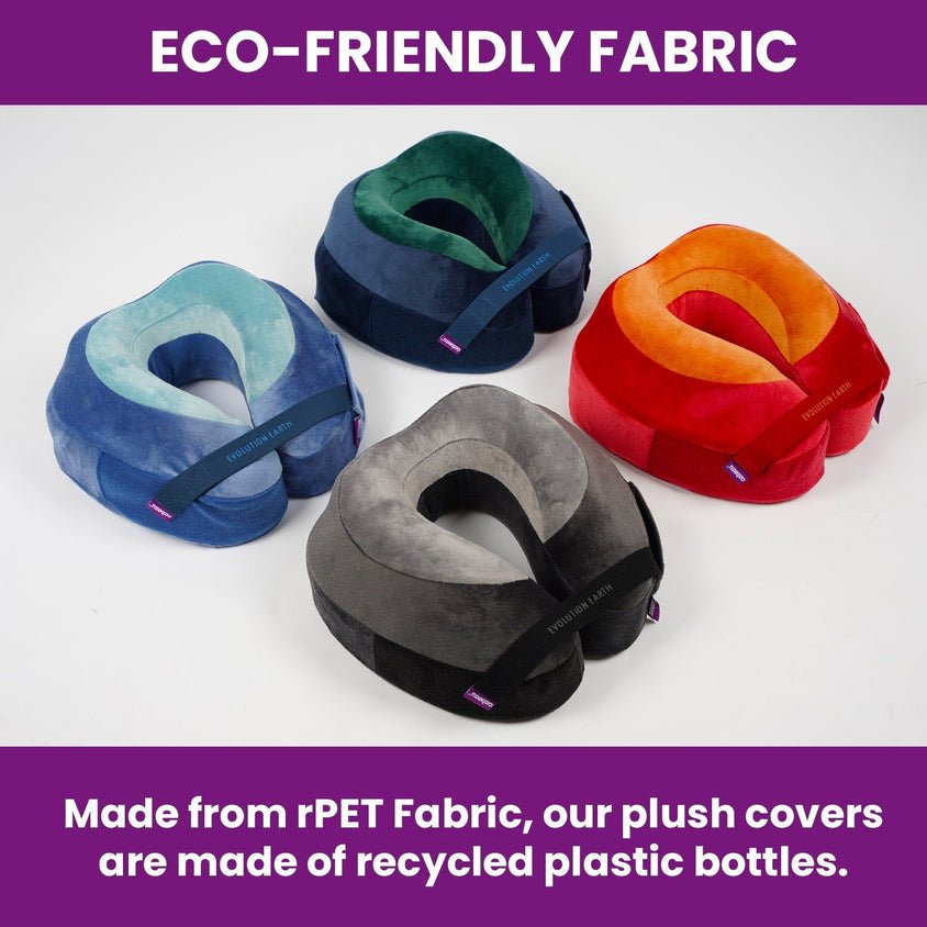 Cabeau Evolution Earth Travel Pillow - Water Blue/Light Blue - Image 4