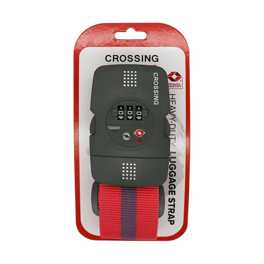 Crossing Luggage Strap With 3 Dial TSA Lock - Pink