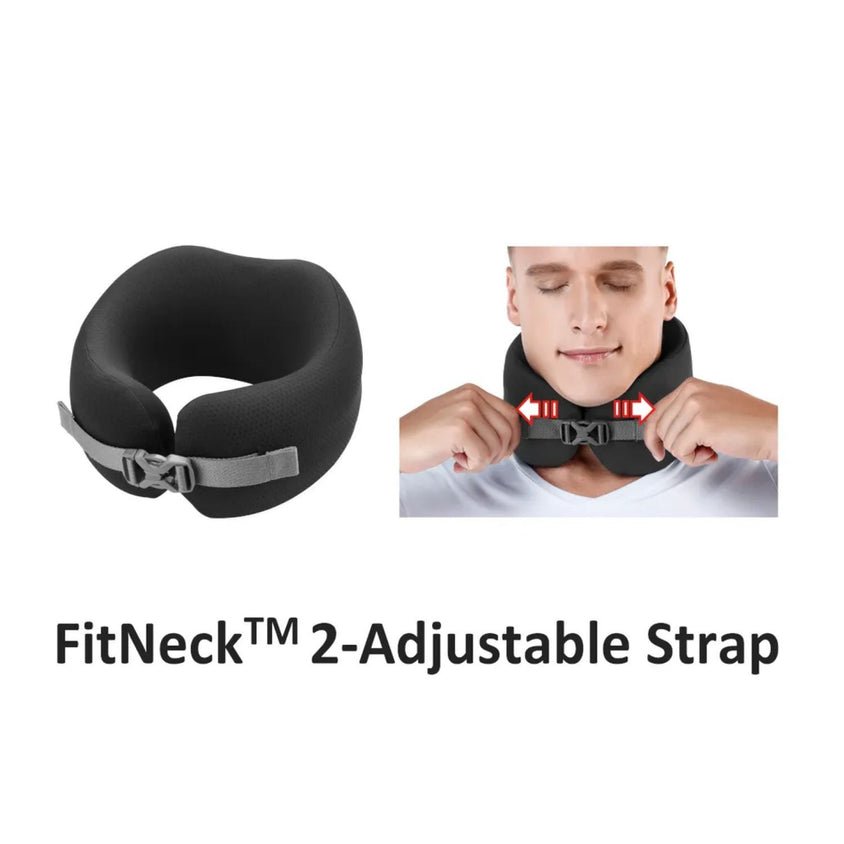 Easynap Foldable Pocket Travel Neck Pillow With Pouch Medium - Moonless Night (Black) - Image 3